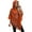 Brick red, variant on Women's Striped Knit Capes Ponchos Hooded Pullover Sweater Shawl with Tassels