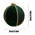 thumbnail image 3 of LanSuare Velvet Christmas Balls, 3.1" Flocked Christmas Tree Ball Ornaments, Shatterproof Plastic Xmas Ornaments for Holiday Wedding Party, Xmas Hanging Decoration(Green), 3 of 6