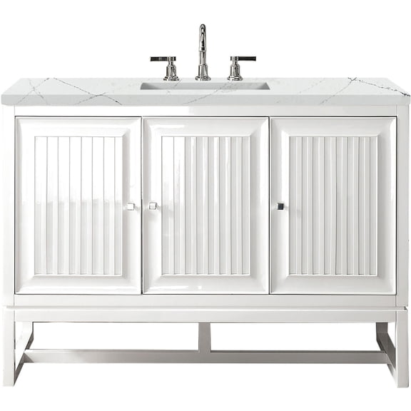 James Martin Vanities E645-V48-GW-3ENC Athens 48" Wall Mounted And Free Standing Single