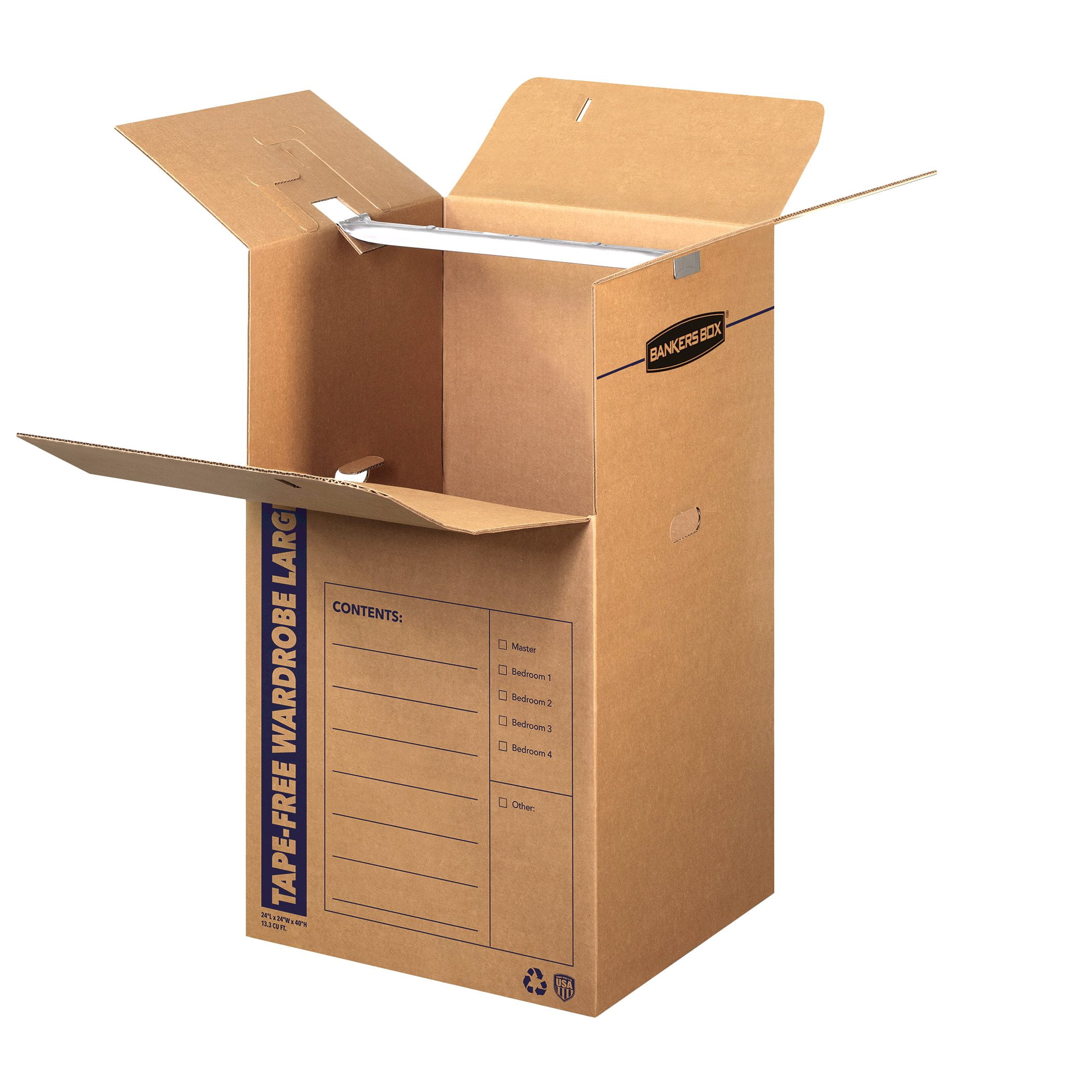 SmoothMove™ Large Tape-Free Wardrobe Box