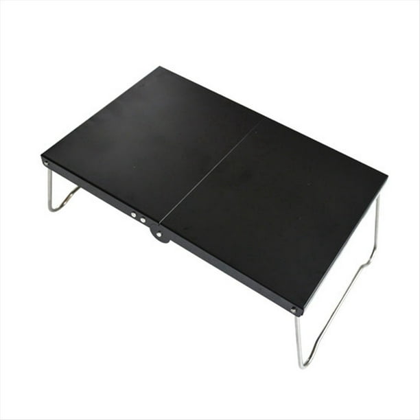 Mesa Plegable Portátil para Acampar, Mesas de Café Pequeñas, Mesa de Picnic Ultraligera para Exteriores, Senderismo, Mesa Pequeña Negra