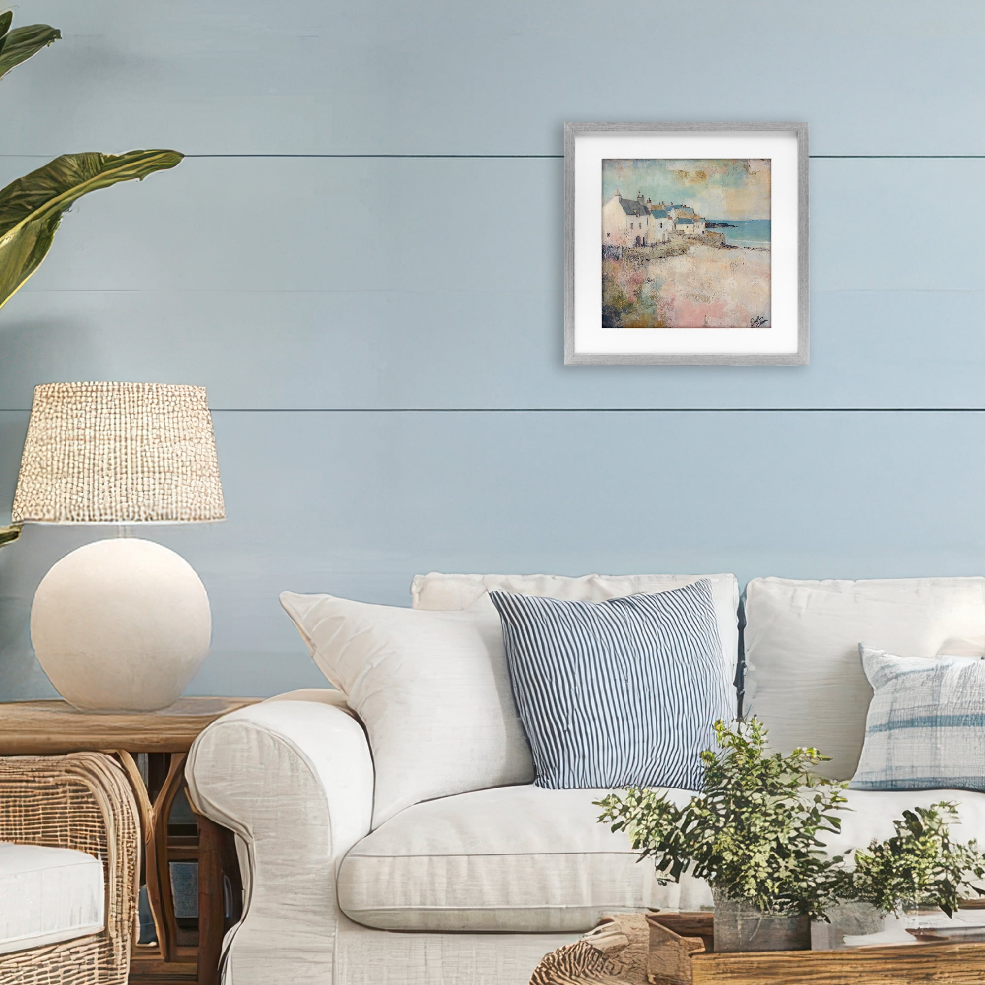 Stupell Industries Town Corner Architecture Gray Framed Print Under Glass, design by Opal Edison