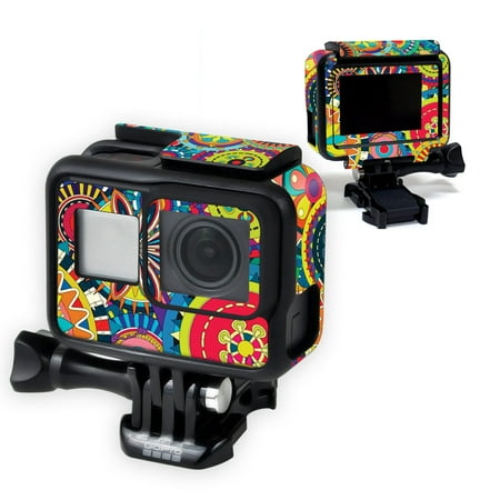 Image of Skin Decal Wrap Compatible With GoPro Hero 7 Black Sticker Design Flower Wheels