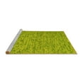 thumbnail image 2 of Ahgly Company Machine Washable Indoor Square Abstract Yellow Contemporary Area Rugs, 3' Square, 2 of 4