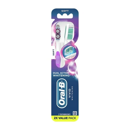 Oral-B Vivid Whiteing Soft Toothbrushes - 2 ct