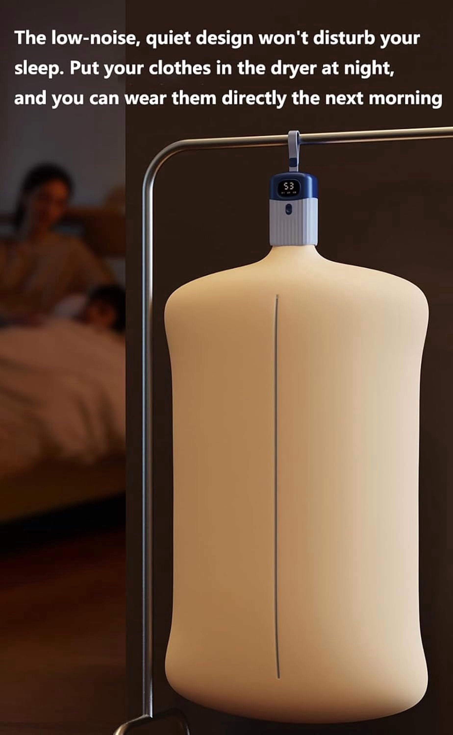 Portable Laundry Dryer Fast-Drying Quiet Mini Compact Adjustable Timer Foldable for Apartment Rv Travel Dorm Hotel