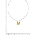 thumbnail image 4 of Time and Tru Goldtone Hammered Initial "M" Pendant Necklace, 4 of 6
