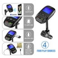 thumbnail image 2 of AGPtek Wireless In-Car Bluetooth FM Transmitter Radio Adapter Car Kit with Display and USB Car Charger, 2 of 7
