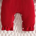 thumbnail image 4 of TOWED22 Baby Girl Clothes Romper Ruffled Long Sleeve Love Fall Winter Outfits with Bow Headband 0-18 Months,Red,6-9 M, 4 of 6