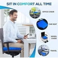 thumbnail image 4 of Momymagic Gel Seat Cushion for Office & Car, Home – Cooling Gel Technology with Memory Foam – Silicone Rubber Seat Pillow, Comfort & Support for Sciatica, Back, Tailbone Pain Relief, 4 of 5
