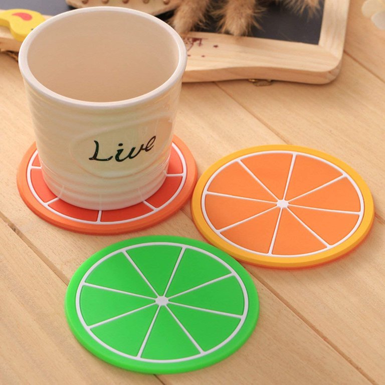 4pcs Wooden Cartoon Design Heat-resistant Coasters, Pot Holders