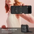 thumbnail image 3 of for Samsung Galaxy Z Flip 4 5G Women Wallet Case with Card Holder, Premium PU Leather Detachable Adjustable Cross-Body Strap Phone Case Cover for Samsung Galaxy Z Flip 4 CT Black, 3 of 8