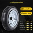 thumbnail image 2 of Pinypikaka 2 Pack Trailer Tires, 4.80-12 480-12 480 12 6PR 5 Lug Trailer Tires with 12" Rims, Load Range C 480/12 Premium Trailer Tires, 2 of 6