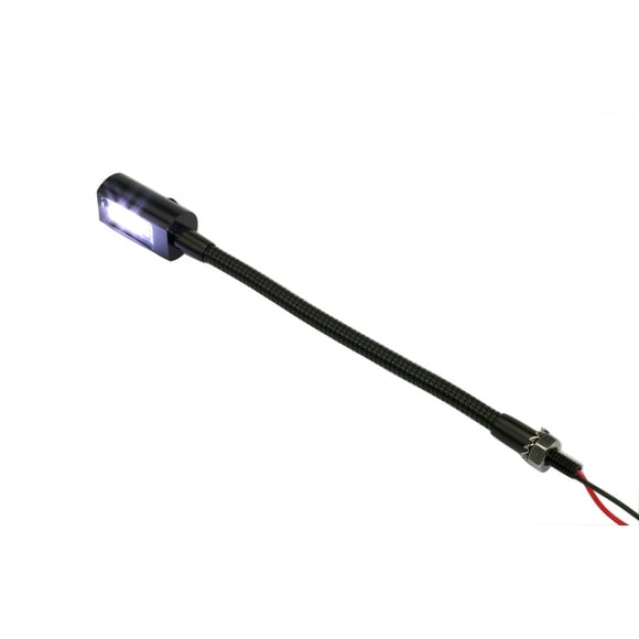 PilotLights Mini Gooseneck Panel Light with SWITCH, Map Light, Post Light - 140mm - Cool White LED, 12VDC
