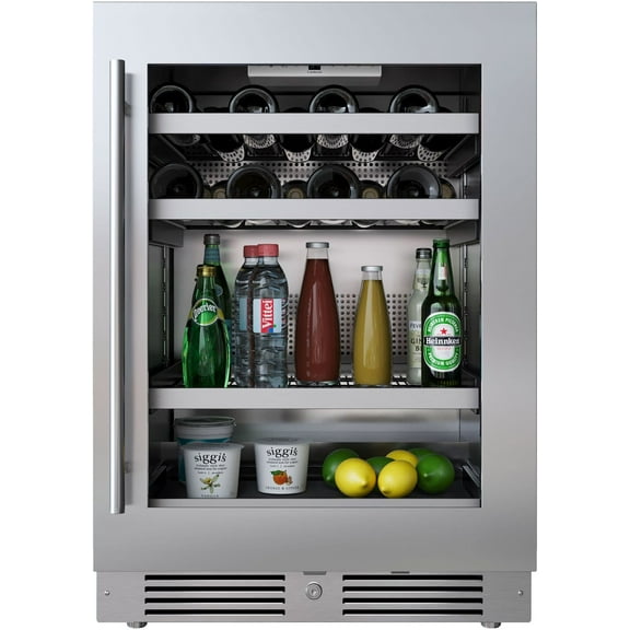 Landmark L3124ui1mgrh 24" Wide 16 Bottle And 70 Can Capacity Beverage Cooler - Stainless
