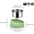 thumbnail image 2 of Cuenco de acero inoxidable ZHAOCHENG para gatos 200 ml color verde, 2 of 5