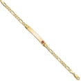 thumbnail image 2 of Solid 14K Yellow Gold Medical Red Enamel Figaro ID Bracelet - 8" - 7.8gm, 2 of 6