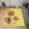 thumbnail image 2 of Floral Turkish Area Rug, Poppy Flowers Vivid Petals Buds Pastoral Purity Mother Earth Nature Design, Soft Carpet for Living Room Decor with Distressed Look, 5.2' X 7.6', Pale Green, by Ambesonne, 2 of 4