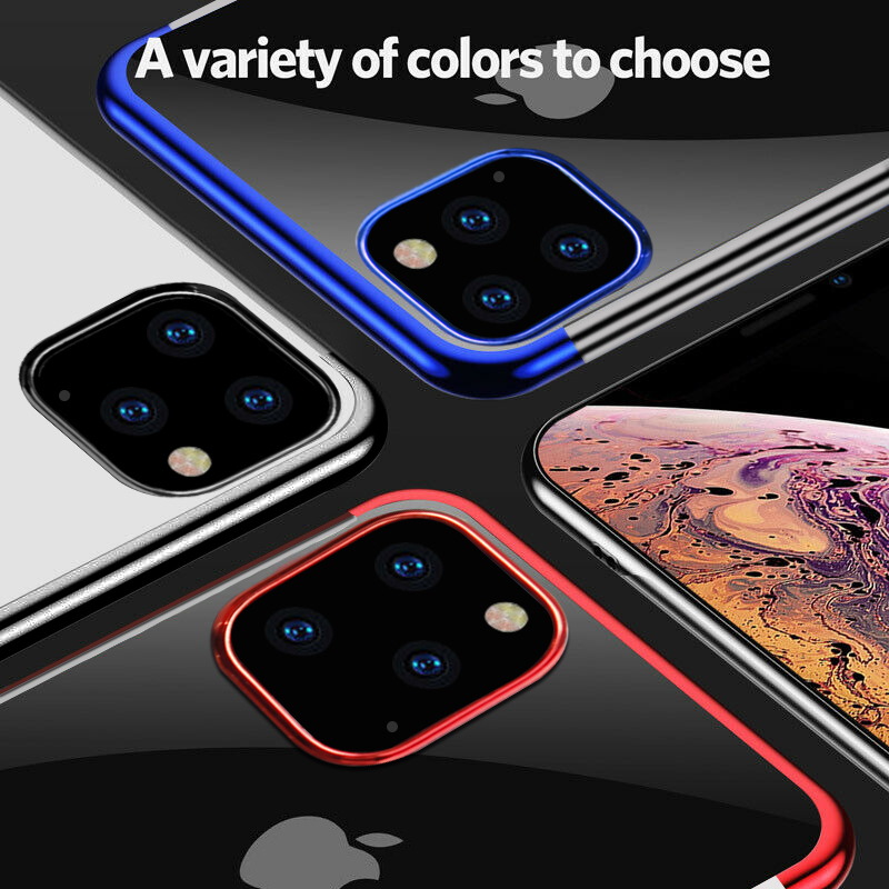 Ultra Thin Silicone Case For Iphone 11 Pro Max Soft Tpu Transparent Clear Plating Case Cover For Iphone 11 Pro Max Cover Case Red Walmart Com