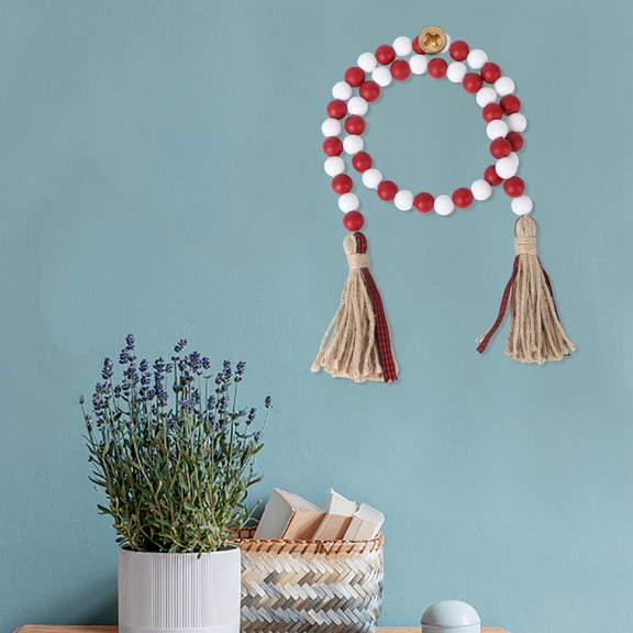 SWETRACE 1Pc Premium Red Wooden Tassel Pendant for Home Decor and Closet Decoration