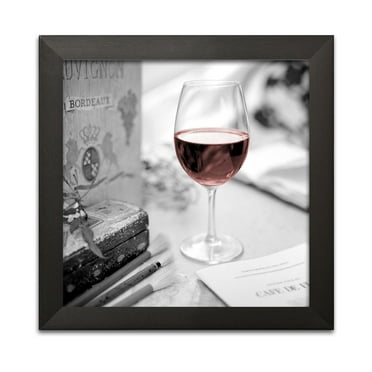 Gango Home Decor Vertical Vin Rouge by Alan Blaustein (Ready to Hang); One 12x12in Black Framed Print