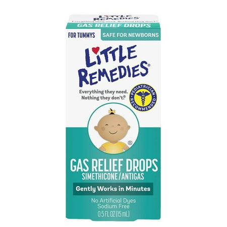 Gas Relief Drops | Berry Flavor | Safe For Newborns | 0.5 FL OZ Little Remedies - 0.5 Oz - Pack of (Best Remedy For Newborn Gas)
