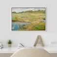 thumbnail image 4 of PixonSign Framed Wall Art Green Spring Pond Landscape Floral/Botanical Nature Wilderness Artwork Field Oil Paintings Modern Scenery Canvas Prints Colorful for Rooms - 24"x36" White, 4 of 5