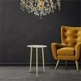 thumbnail image 4 of Spitiko Homes Marble Tripod table with brass inlay Grey/Gold 16", 4 of 8