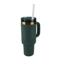 thumbnail image 3 of Ozark Trail 40 oz Insulated Stainless Steel Tumbler with Handle, Dark Green, 3 of 11