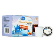 Great Value Iced Caramel Macchiato, Medium Roast Arabica Coffee Pods, 12 Count