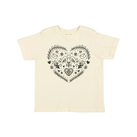 

Inktastic Valentine s Day Birds Flowers and Hearts Gift Toddler Boy or Toddler Girl T-Shirt