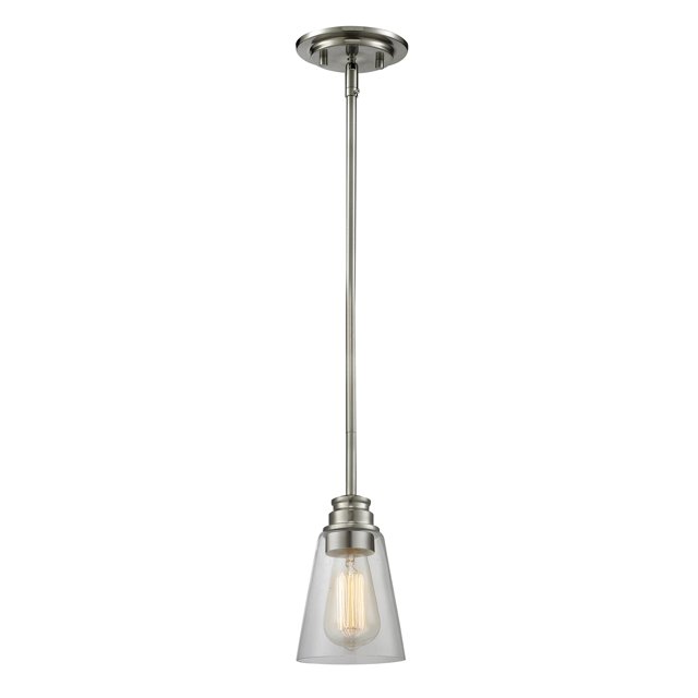 Z-Lite 428MP-BN 1 Light Mini Pendant, Brushed Nickel