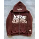 thumbnail image 4 of Sudaderas con capucha con cremallera para hombres y mujeres, chaqueta con estampado de letras y estrellas Retro americanas, cárdigan de marca de moda, sección perezosa, primavera y otoño, Y2K, 4 of 4