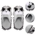 thumbnail image 5 of 1 par de pantuflas de trapeador para limpieza de pisos, pantuflas de chenilla desmontables, lindas pantuflas para trapear con forma de perro., 5 of 5