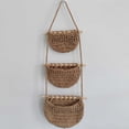 thumbnail image 2 of Oenbopo Hanging Fruit Basket, Handmade 3 Tier Woven Jute Wall Basket for Organizing,Hanging Produce Basket Fruit Vegetable Storage for Kitchen, Bedroom, 2 of 6