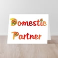 thumbnail image 4 of CafePress - Domestic Partner - Greeting Card, Blank Inside Matte, 4 of 4