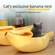 thumbnail image 3 of Nido de gato cálido con forma de plátano para mascotas de invierno, perrera semicerrada, nido de hámster, cama para mascotas, tapete para dormir, 3 of 4