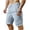 Blue, variant on hotojiny Men's Linen Shorts Casual Classic Fit Beach Golf Shorts Lightweight Elastic Waist Knee Length Shorts with Drawstring