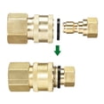 thumbnail image 5 of Uxcell M14x1.5 & M22 Female Thread Brass Quick Connect Kit 2 Sets, 5 of 7