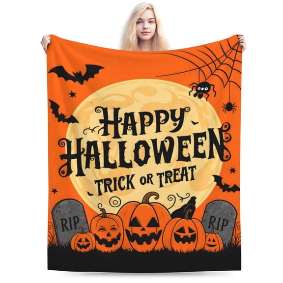 Halloween Blanket, Soft Warm Cozy Flannel Blanket for Bedroom, Living Rooms, Couch,Sofa, Home Decor 50x40