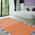 thumbnail image 2 of Casavani Pure Cotton Yoga Outdoor Patio Mat Orange Bedroom Area Carpet 4x15 feet, 2 of 5