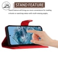 thumbnail image 4 of for Google Pixel 8 Pro Wallet Case, Elegant Card Holder Cash Slot PU Leather Kickstand Shoulder Strap Shockproof Protective Flip Women Girls Case Cover for Google Pixel 8 Pro, Red, 4 of 6