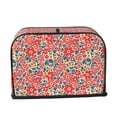 thumbnail image 2 of Pofeuu Small Coral Red Flowers Print Universal Two Slice Toaster Cover,Dust Cover, Toaster Cover Bread Machine Cover Fits for Most Standard 2 Slice Toasters, 2 of 7
