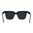 thumbnail image 4 of Womens Oversize Horn Rim Boyfriend Fashion Plastic Sunglasses All Black, 4 of 4