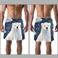 thumbnail image 3 of luoweisi Men's Beach Shorts Quick Dry Swim Trunks with Mesh Lining Galaxy Polar Bear L, 3 of 5