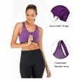 thumbnail image 6 of FANNYC 1-3 Pack Sports Bra for Women Criss-Cross Back Strappy Longline Sports Bras Medium Support Yoga Workout Bra with Removable Cups, 6 of 6