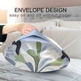 thumbnail image 4 of Yayeee Pillowcase King Size Set of 2 Satin Wrinkle Resistant Pillow Case, Green Floral, 4 of 8