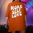 thumbnail image 5 of FAFWYP Women More Self Love Oversized T Shirts Plus Size Round Neck Slogan Graphic Drop Shoulder Short Sleeve Tops Summer Loose Pullover Tees, 5 of 5