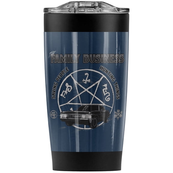 Supernatural Saving People And Hunting Stainless Steel Tumbler 20 oz Coffee Travel Mug/Cup, Vacuum Insulated & Double Wall with Leakproof Sliding Lid | Great for Hot Drinks and Cold Beverages