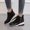 Black, variant on Womens Winter Warm Ankle Boots Plush Lined Wedge Heel Snow Booties Side Zipper Thick Sole Casual Shoes Botas de Invierno Mujer